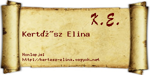 Kertész Elina névjegykártya